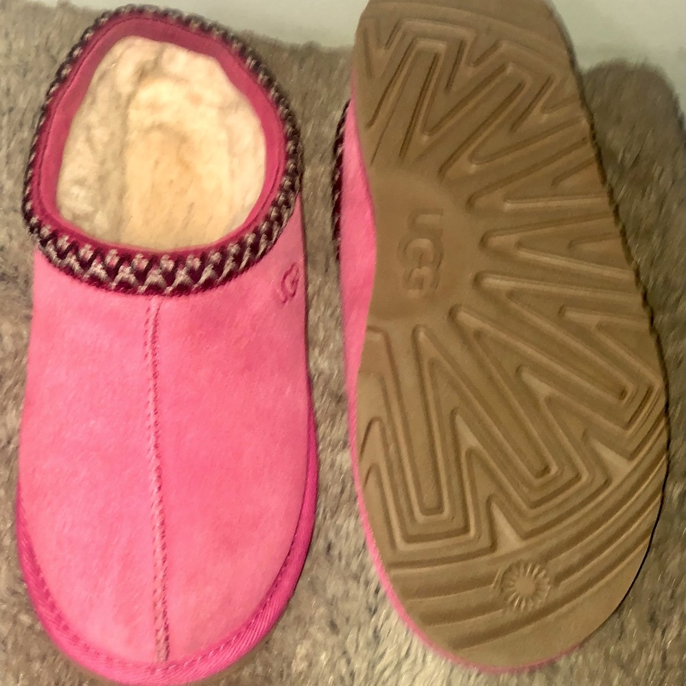 UGG Big Kids Tasman slippers pink azalea suede
